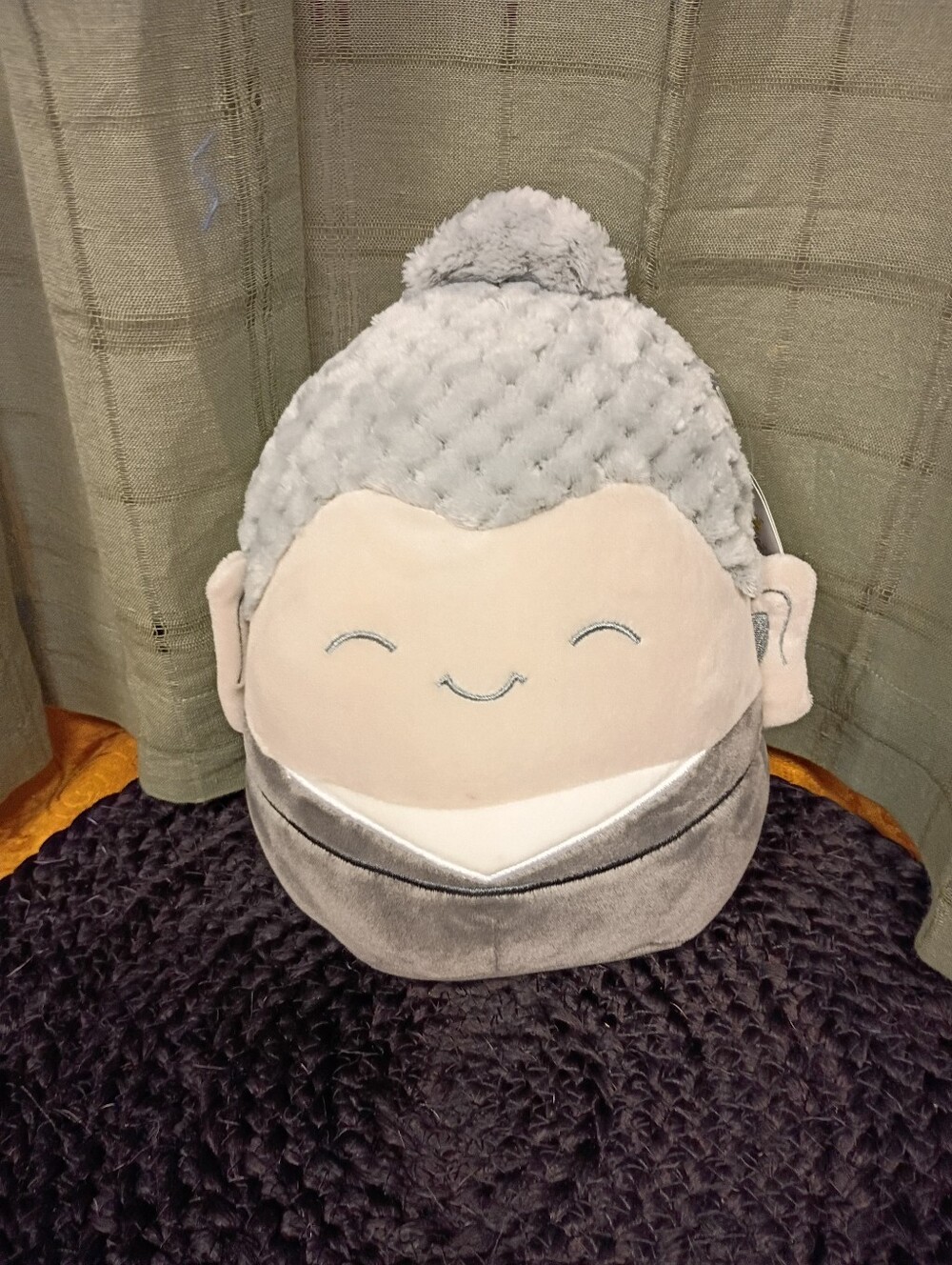NWT Original Squishmallows Wellness Squad Hodge The Grey Buddha Size 7.5"
